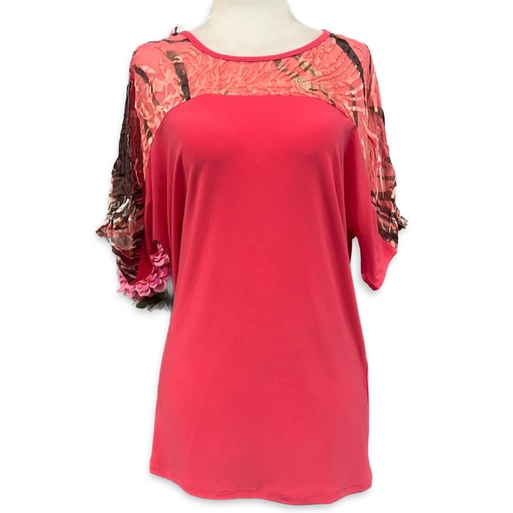 Mya Fashion T-Shirt with Sleeve Cut Outs
